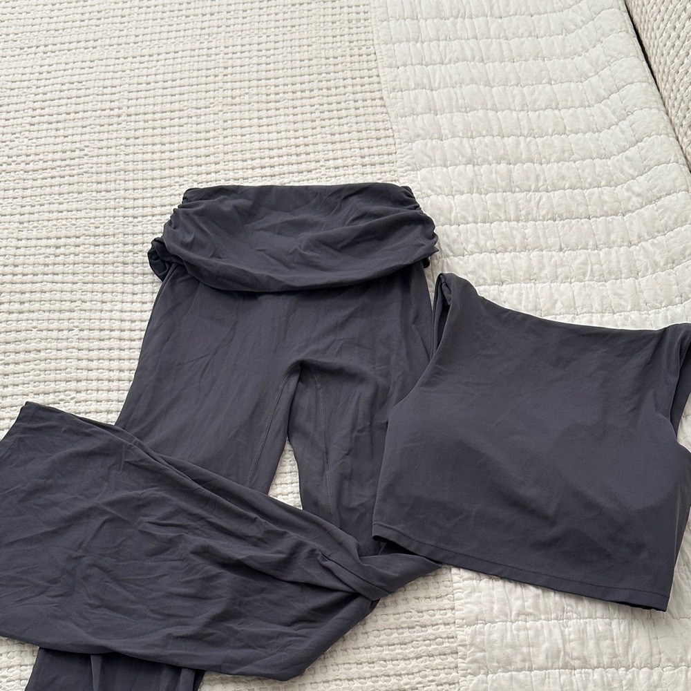 Gray Two-Piece Lounge Set